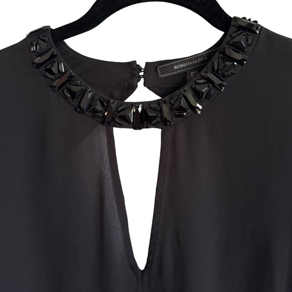 BCBGMAXAZRIA Frances Jewel-Neck Top, Size XXS - Picture 6 of 11